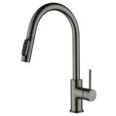 Смеситель кухонный Blue Water DIANA PLUS Графит (Gun metal) под окно