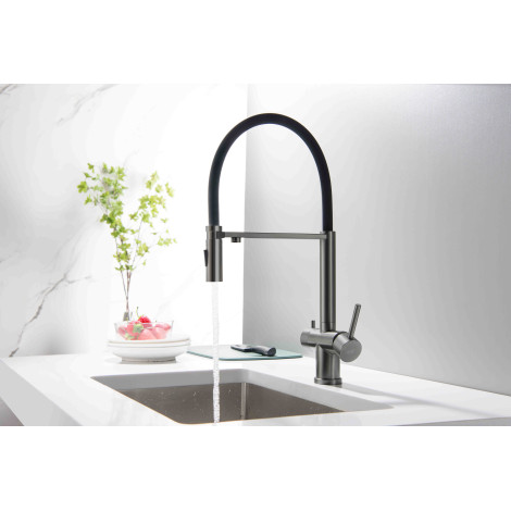 Смеситель кухонный Blue Water TUSAR Графит (Gun metal)