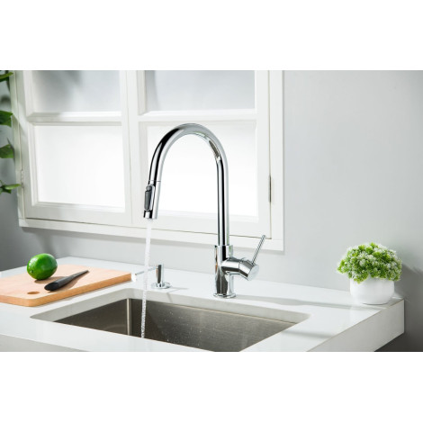 Смеситель кухонный Blue Water DIANA PLUS Хром (под окно)