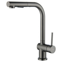 Смеситель кухонный Blue Water MAGOT PLUS Графит (Gun metal) под окно