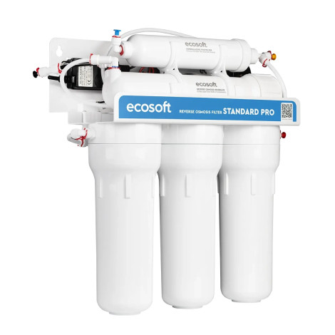 Фільтр зворотного осмосу Ecosoft Standard PRO з мінералізацією та помпою (MO550MPECOSTD)