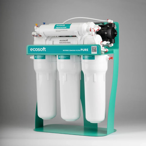 Фільтр зворотного осмосу Ecosoft PURE AquaCalcium Mint з помпою на станині (MO675PSMACECO)