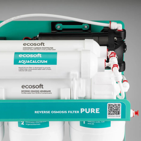 Фільтр зворотного осмосу Ecosoft PURE AquaCalcium Mint з помпою на станині (MO675PSMACECO)