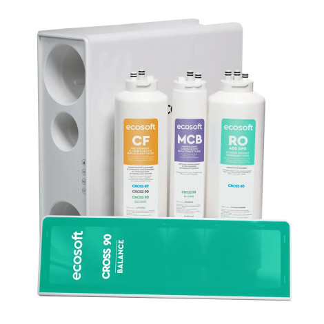Компактний розумний фільтр зворотного осмосу Ecosoft CROSS90 Balance (MO3600MPECO)