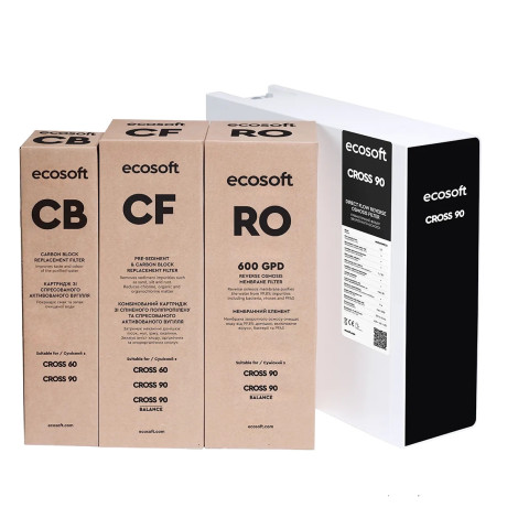 Компактний розумний фільтр зворотного осмосу Ecosoft CROSS90 (MO3600PECO)