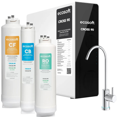 Компактний розумний фільтр зворотного осмосу Ecosoft CROSS90 (MO3600PECO)