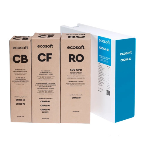 Компактний розумний фільтр зворотного осмосу Ecosoft CROSS60 (MO3400PECO)