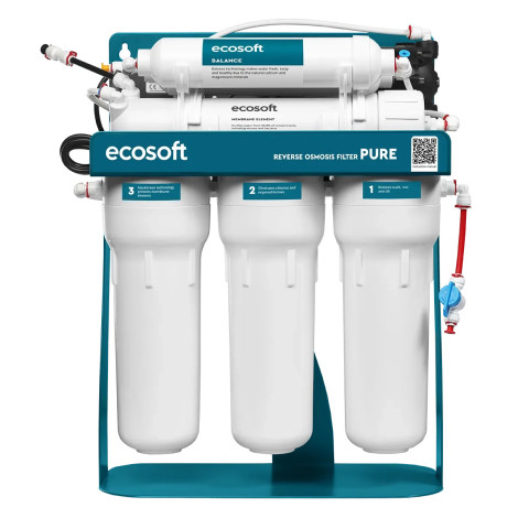 Фільтр зворотного осмосу Ecosoft PURE BALANCE з помпою на станині (MO675MBALPSECO)
