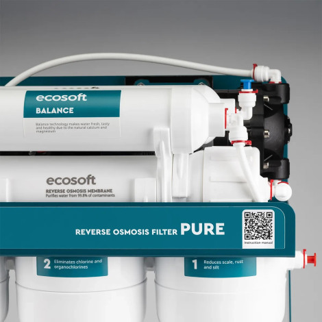 Фільтр зворотного осмосу Ecosoft PURE BALANCE з помпою на станині (MO675MBALPSECO)