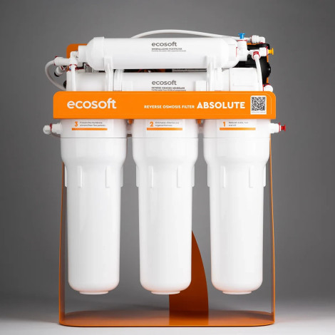 Фільтр зворотного осмосу Ecosoft Absolute з мінералізатором з помпою на станині (MO675MPSECO)