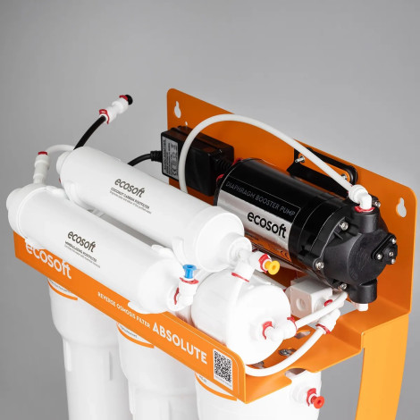 Фільтр зворотного осмосу Ecosoft Absolute з мінералізатором з помпою на станині (MO675MPSECO)