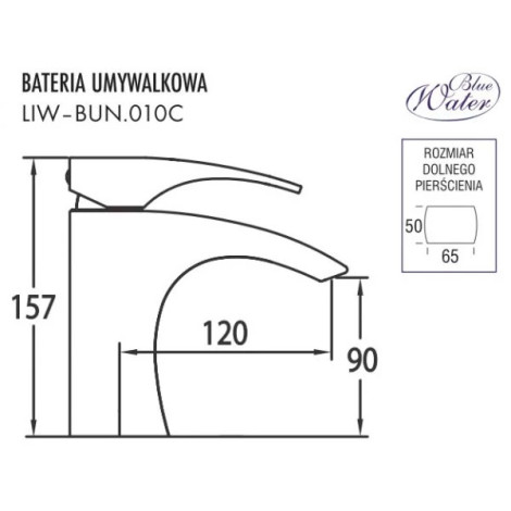 Смеситель для умывальника Blue Water LIWIA LIW-BUN.010C Хром