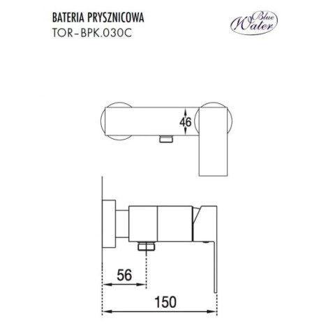 Змішувач для ванни Blue Water TORONTO TOR-BPK.030C Хром