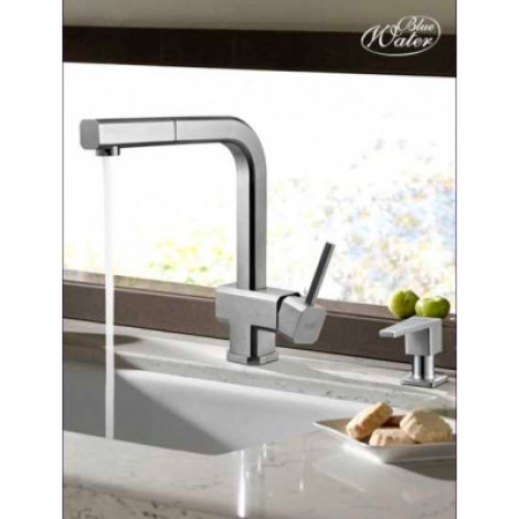 Смеситель кухонный Blue Water ROSA Inox Нержавеющая сталь