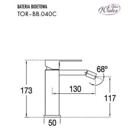 Смеситель для биде Blue Water TORONTO TOR-BB.040 Черный матовый