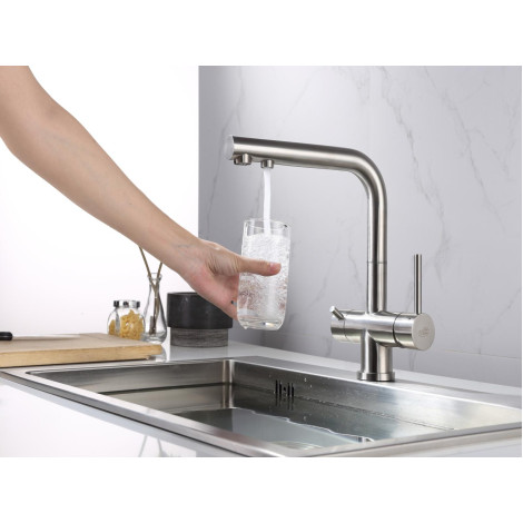 Смеситель кухонный Blue Water ZARA Inox