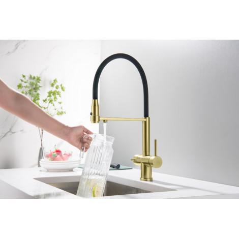 Смеситель кухонный Blue Water TUSAR Античная латунь