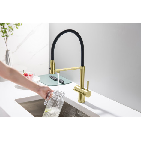 Смеситель кухонный Blue Water TUSAR Античная латунь
