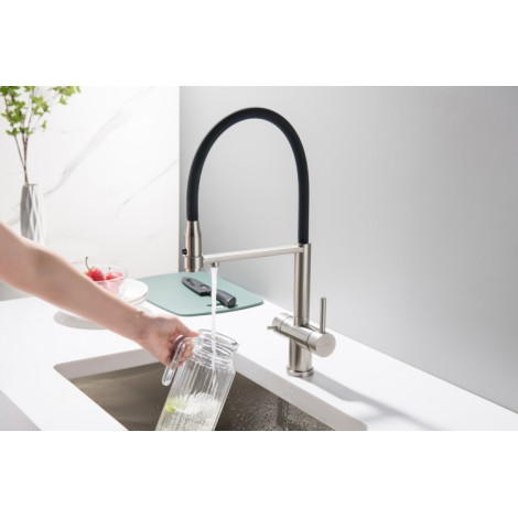 Смеситель кухонный Blue Water TUSAR Сталь